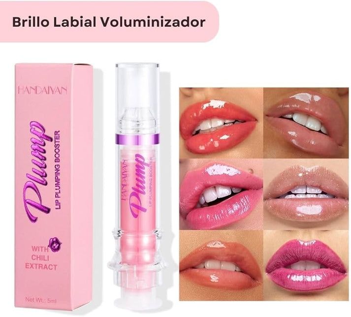👄 Lip Gloss Voluminizador Instantáneo ¡Labios más carnosos, sensuales y brillantes en segundos! ✨💋