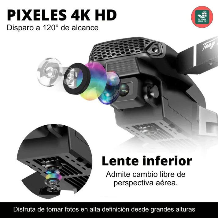 🚁 Drone Doble Cámara PRO 4K + Estuche, control y ¡REGALO EXCLUSIVO SOLO HOY! 🔥