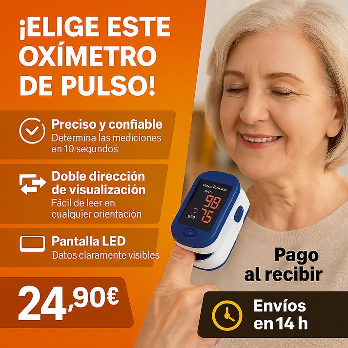 🩺!Oxímetro de pulso 2 en 1 - 60% de descuento - Compra y paga en casa ✅
