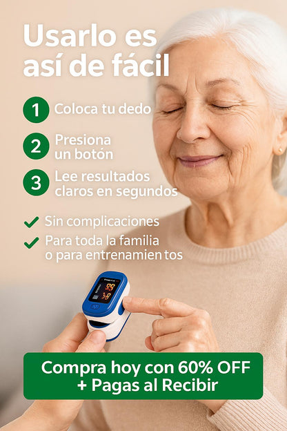 🩺!Oxímetro de pulso 2 en 1 - 60% de descuento - Compra y paga en casa ✅