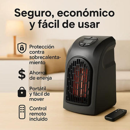 CALEFACTOR MAX PORTATIL -60% SOLO HOY APROVECHA + Calor inmediato sin gastar de más 🔥