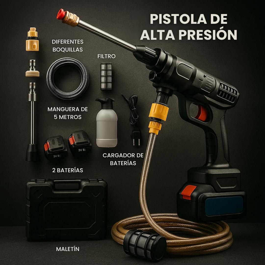 💦 PISTOLA ALTA PRESIÓN PRO + 2 BATERÍAS 48 V CON ESTUCHE – ¡ÚLTIMAS UNIDADES! 🔥