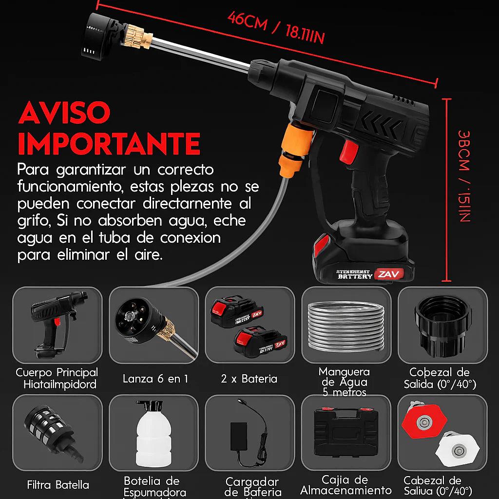 💦 PISTOLA ALTA PRESIÓN PRO + 2 BATERÍAS 48 V CON ESTUCHE – ¡ÚLTIMAS UNIDADES! 🔥
