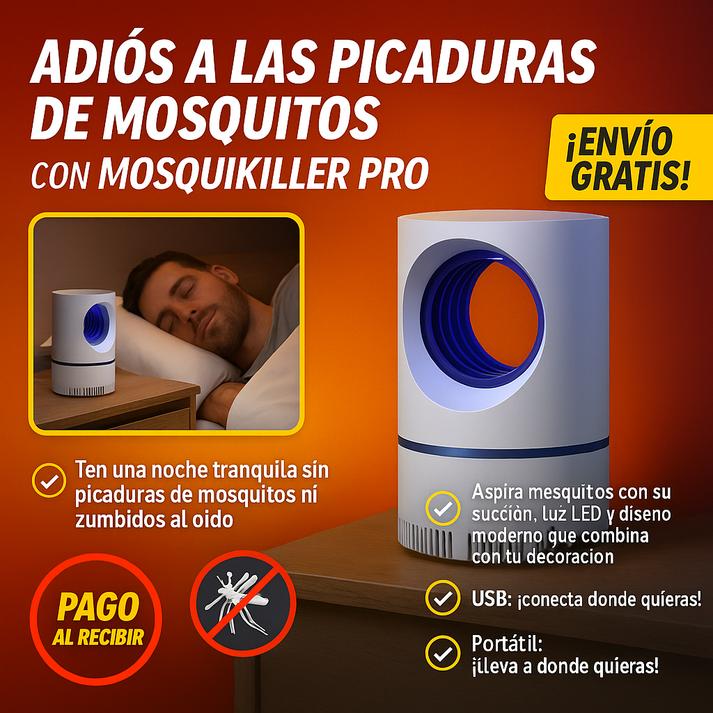 🔥 Lâmpada repelente de mosquitos EcoLED com sucção – Potente, design premium e eficiência garantida 🦟