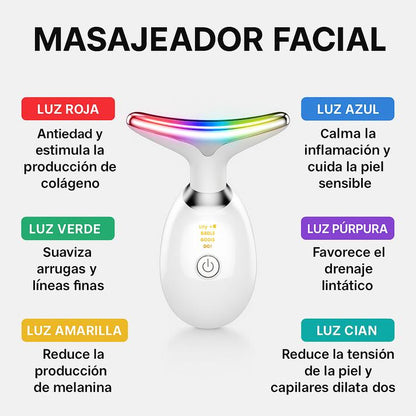 ✨ Masajeador Facial Premium – Antiarrugas y reafirma el cuello 🌈
