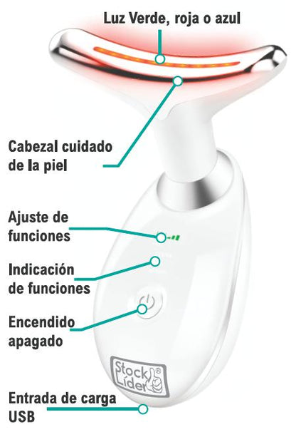 ✨ Masajeador Facial Premium – Antiarrugas y reafirma el cuello 🌈