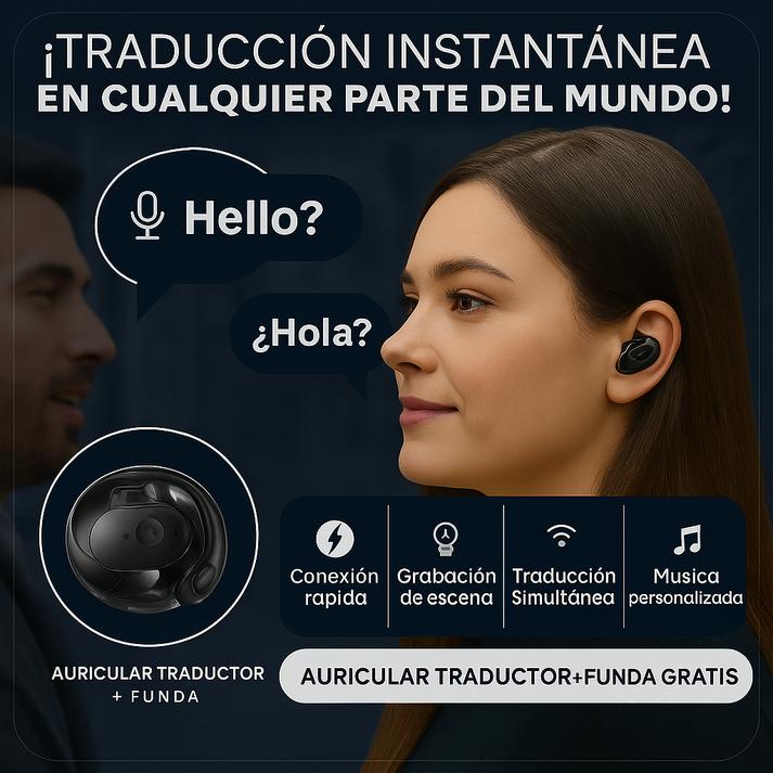 Kit de Auricular Tradicional traductor 2 em 1 + estojo GRATIS