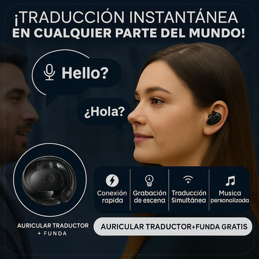 Kit de Auricular Tradicional traductor 2 em 1 + estojo GRATIS