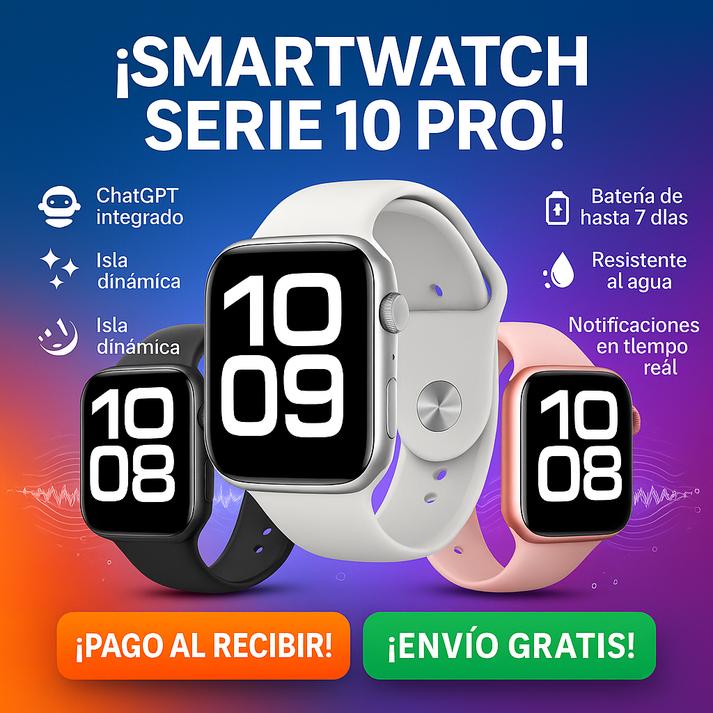 ⌚️ AirWatch™ Series 10 PRO | 70% DE DESCUENTO SOLO HOY + 🎁 REGALO PREMIUM INCLUIDO 🔥