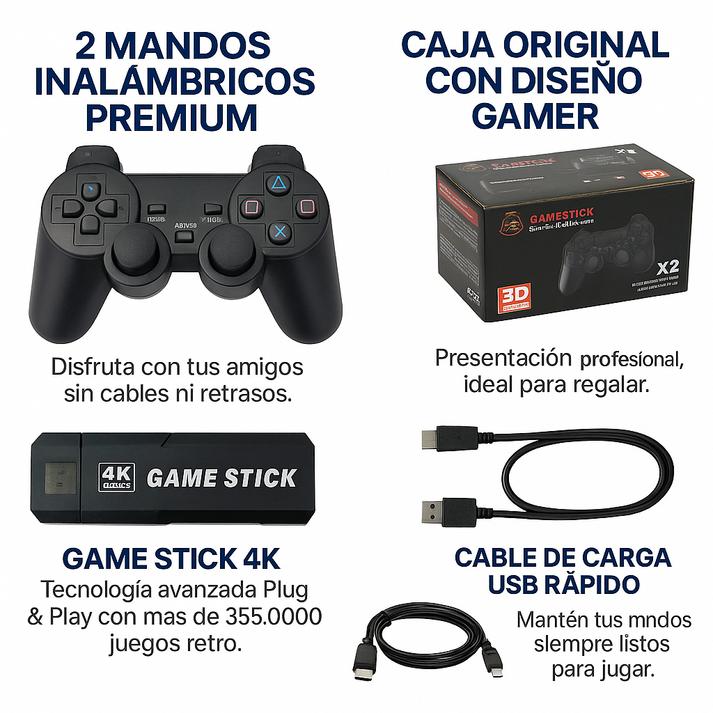 PRÉ-BLACK FRIDAY - Consola retro game stick X2 plus 4k