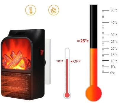 🔥 CALEFACTOR POTENTE 1000W™ – Calefactor portátil POTENTE efecto chimenea 1000 W ¡Adiós al frío congelante! 🪵