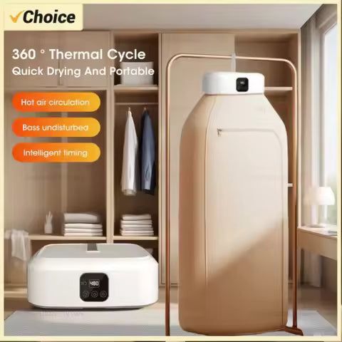 🔥 SECADORA ELÉTRICA PORTÁTIL con temporizador – Adiós a la ropa húmeda del invierno, ¡Seca en minutos sin aumentar tu factura de luz! 🍃