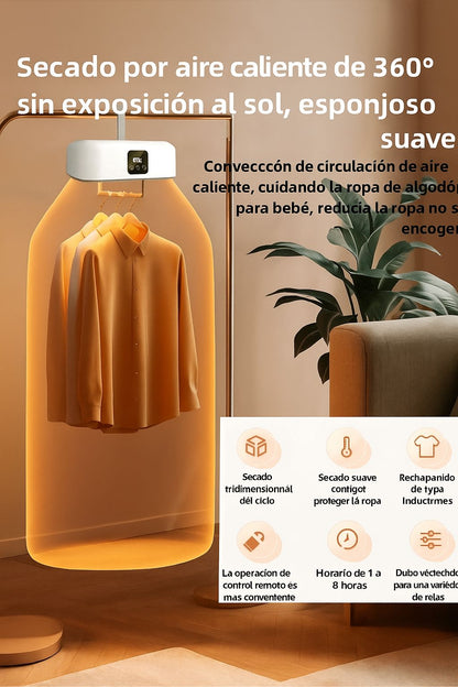 🔥 SECADORA ELÉTRICA PORTÁTIL con temporizador – Adiós a la ropa húmeda del invierno, ¡Seca en minutos sin aumentar tu factura de luz! 🍃