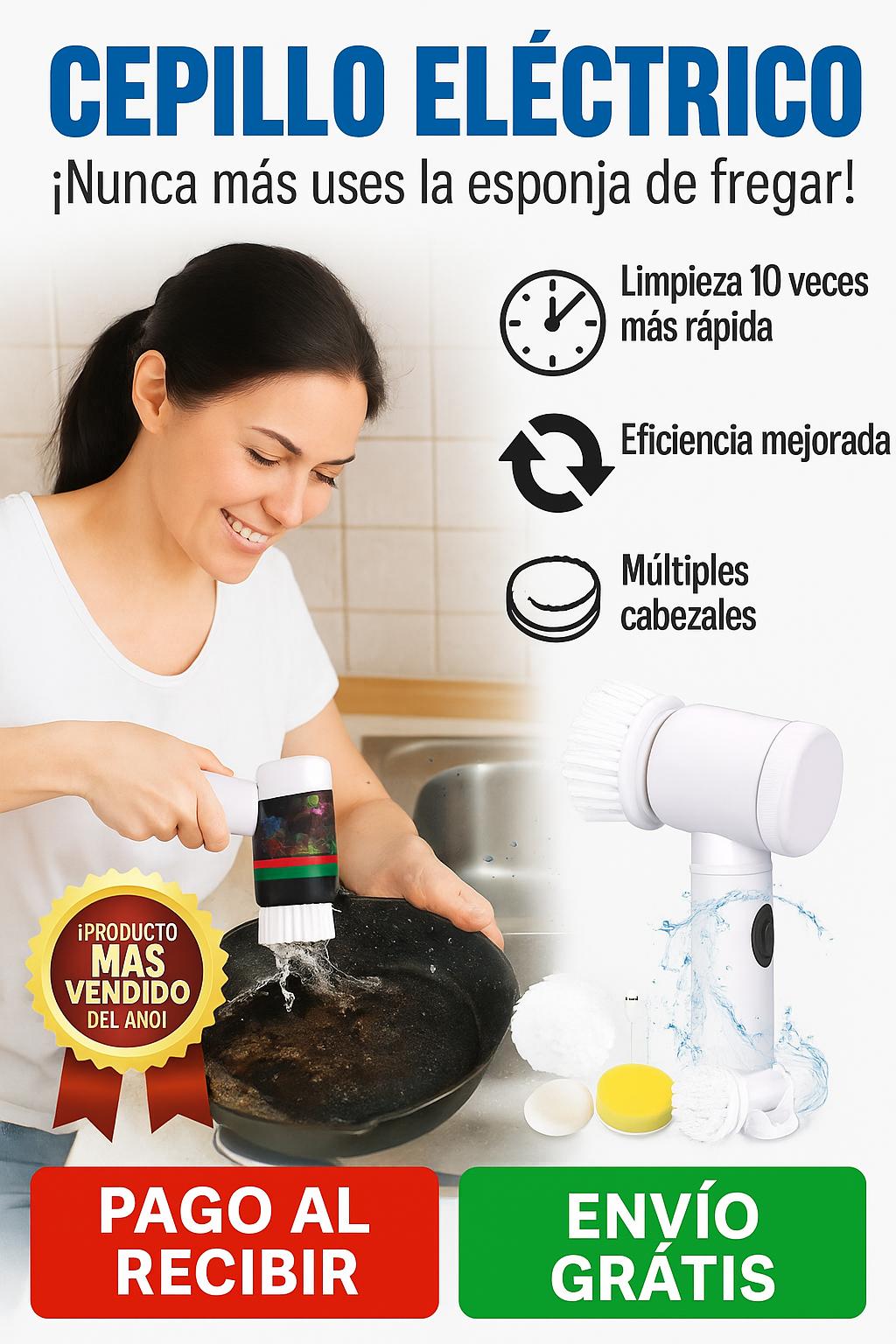 🔥 ¡Adiós al estropajo! El Cepillo Eléctrico Revolucionario que deja tu cocina brillante en segundos ✨