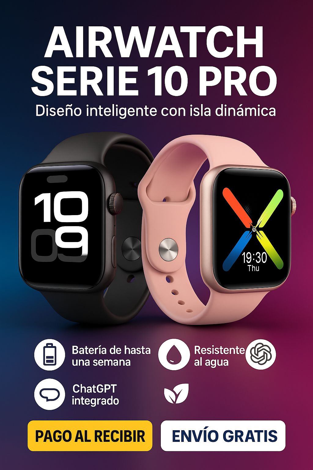 ⌚️ AirWatch™ Series 10 PRO | 70% DE DESCUENTO SOLO HOY + 🎁 REGALO PREMIUM INCLUIDO 🔥