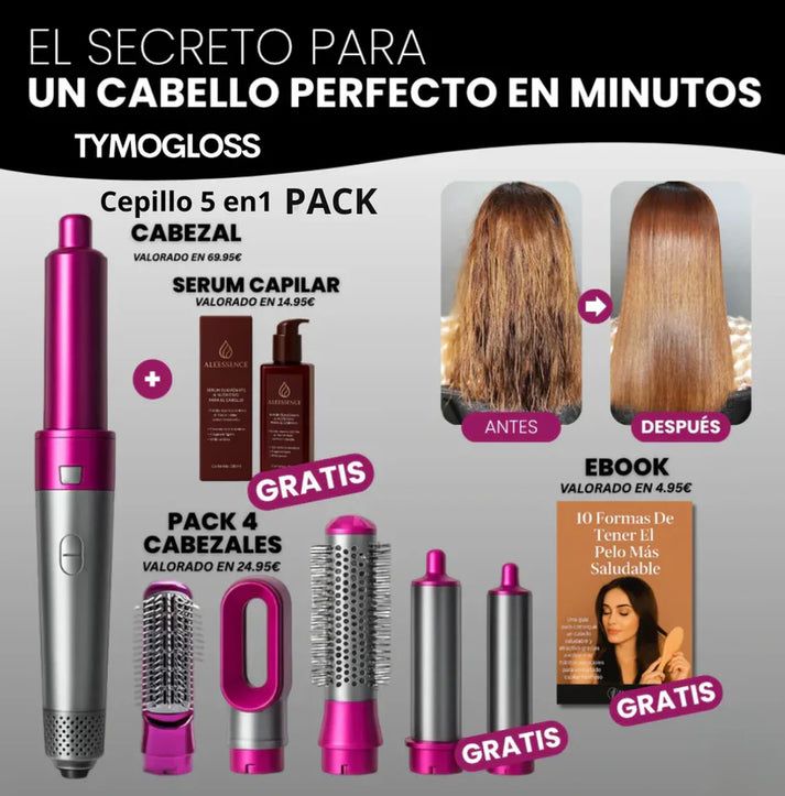 ✨  CEPILLO 5 EN 1 - LOOK PROFESIONAL EN CASA - OFERTA MEGA NAVIDAD 🔥