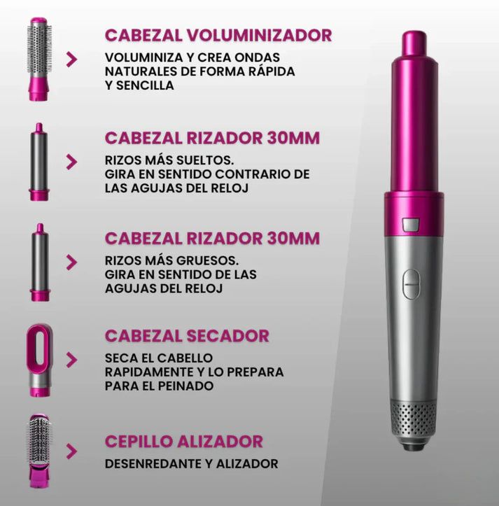 ✨  CEPILLO 5 EN 1 - LOOK PROFESIONAL EN CASA - OFERTA MEGA NAVIDAD 🔥