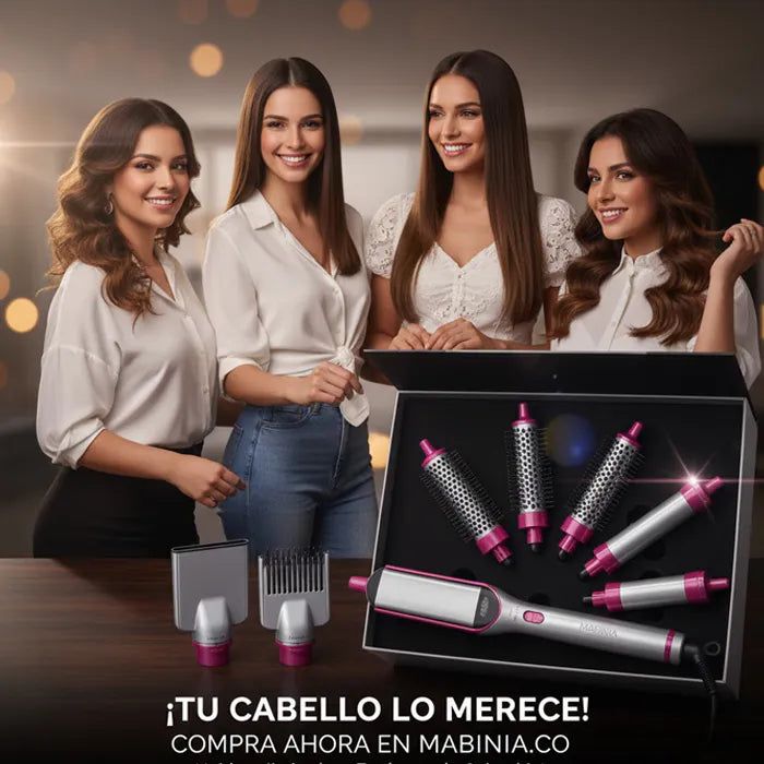 ✨  CEPILLO 5 EN 1 - LOOK PROFESIONAL EN CASA - OFERTA MEGA NAVIDAD 🔥