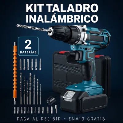 POTENCIA Y PRECISIÓN EN TUS MANOS – Pack Profesional Taladro Percutor + Regalos Exclusivos 🔥Calentamiento NAVIDAD🔥