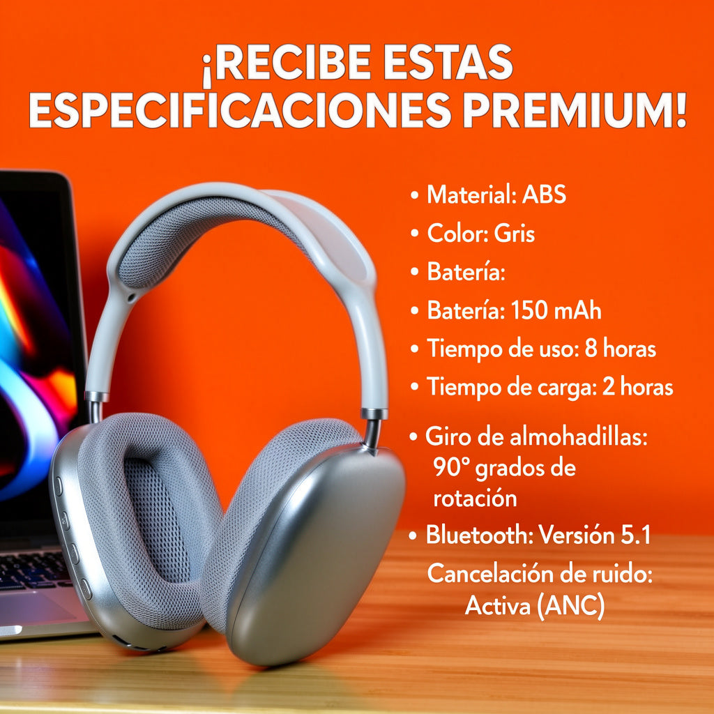 🎧 Auriculares PRO Max gris -70% SOLO HOY 🔥