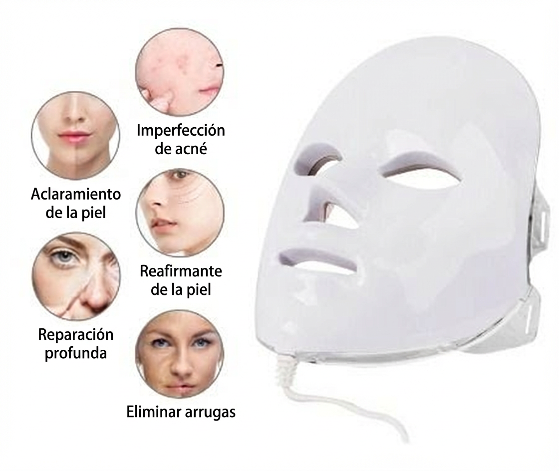 ✨Mascarilla LED de terapia💆‍♀️- La luz que transforma tu piel 💫