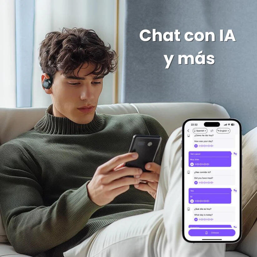 Kit de Auricular Tradicional traductor 2 em 1 + estojo GRATIS