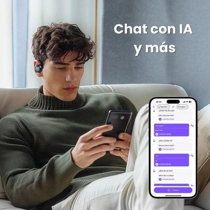 Kit de Auricular Tradicional traductor 2 em 1 + estojo GRATIS